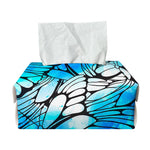 Blue Butterfly Wings Pattern Print Rectangle Tissue Box Cover