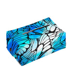 Blue Butterfly Wings Pattern Print Rectangle Tissue Box Cover