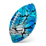 Blue Butterfly Wings Pattern Print Rugby Ball