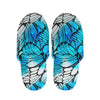 Blue Butterfly Wings Pattern Print Slippers