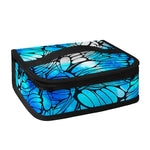 Blue Butterfly Wings Pattern Print Small Lunch Bag