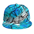 Blue Butterfly Wings Pattern Print Snapback Cap