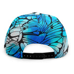 Blue Butterfly Wings Pattern Print Snapback Cap