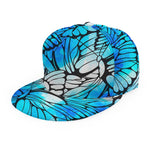 Blue Butterfly Wings Pattern Print Snapback Cap