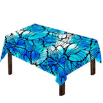 Blue Butterfly Wings Pattern Print Tablecloth
