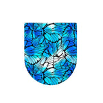 Blue Butterfly Wings Pattern Print Toilet Lid Cover