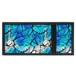 Blue Butterfly Wings Pattern Print Trifold Wallet