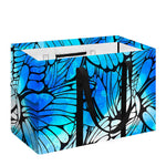Blue Butterfly Wings Pattern Print Utility Tote Bag