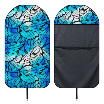 Blue Butterfly Wings Pattern Print Waterproof Car Seat Cover