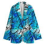 Blue Butterfly Wings Pattern Print Women's Blazer