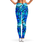 Blue Butterfly Wings Pattern Print Women's Leggings