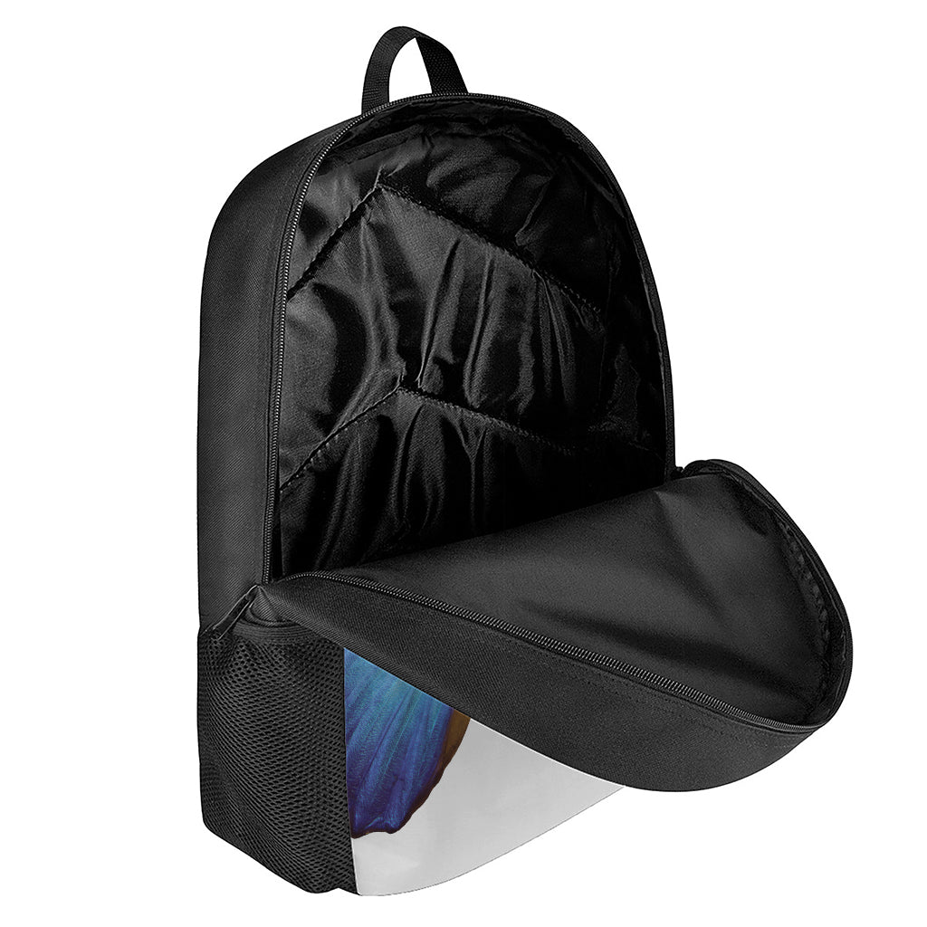 Blue Butterfly Wings Print 17 Inch Backpack