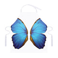 Blue Butterfly Wings Print Adjustable Apron