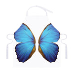 Blue Butterfly Wings Print Adjustable Apron