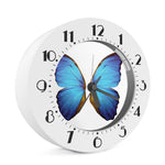 Blue Butterfly Wings Print Alarm Clock