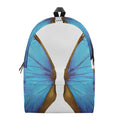 Blue Butterfly Wings Print School Backpack