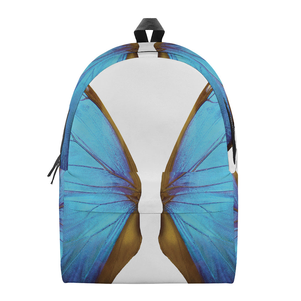 Blue Butterfly Wings Print Backpack