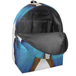Blue Butterfly Wings Print Backpack