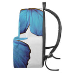 Blue Butterfly Wings Print Backpack