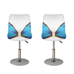 Blue Butterfly Wings Print Bar Stool Covers