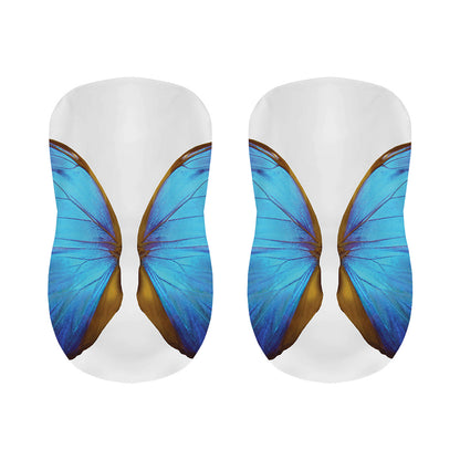 Blue Butterfly Wings Print Bar Stool Covers