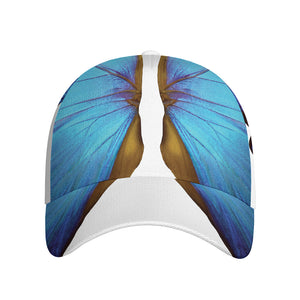 Blue Butterfly Wings Print Baseball Cap