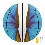 Blue Butterfly Wings Print Basketball
