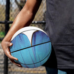 Blue Butterfly Wings Print Basketball