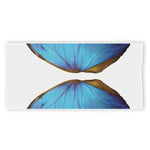 Blue Butterfly Wings Print Beach Towel