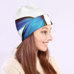 Blue Butterfly Wings Print Beanie