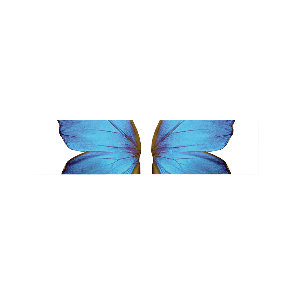 Blue Butterfly Wings Print Bed Runner