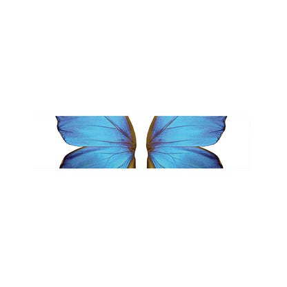 Blue Butterfly Wings Print Bed Runner