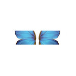 Blue Butterfly Wings Print Bed Runner