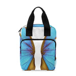 Blue Butterfly Wings Print Bible Tote Bag