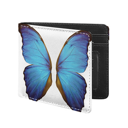 Blue Butterfly Wings Print Bifold Wallet