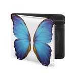 Blue Butterfly Wings Print Bifold Wallet