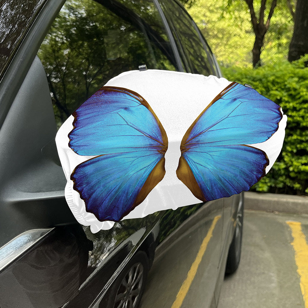Blue Butterfly Wings Print Car Side Mirror Covers