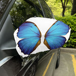 Blue Butterfly Wings Print Car Side Mirror Covers
