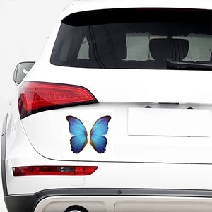 Blue Butterfly Wings Print Car Sticker