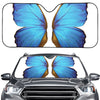 Blue Butterfly Wings Print Car Windshield Sun Shade