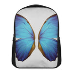 Blue Butterfly Wings Print Casual Backpack