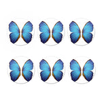 Blue Butterfly Wings Print Coaster Set