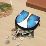 Blue Butterfly Wings Print Coin Purse