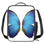 Blue Butterfly Wings Print Crossbody Lunch Bag