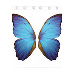 Blue Butterfly Wings Print Curtain