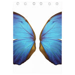 Blue Butterfly Wings Print Curtain