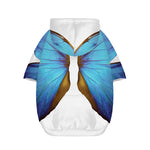 Blue Butterfly Wings Print Dog Zip Up Hoodie