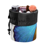 Blue Butterfly Wings Print Drawstring Makeup Bag