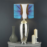 Blue Butterfly Wings Print Drum Lamp Shade
