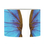 Blue Butterfly Wings Print Drum Lamp Shade
